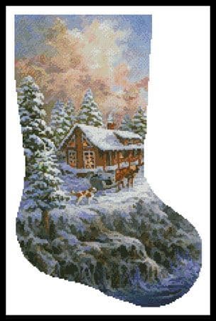 Winter Majesty Stocking (Right) by Artecy printed cross stitch chart